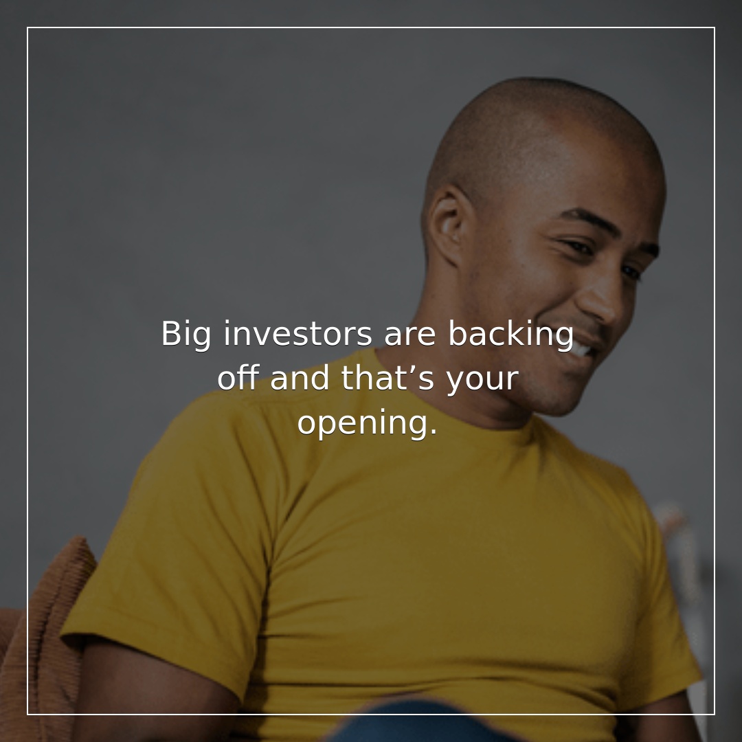 Big Investors Are Backing Off and That’s Your Opening Big...