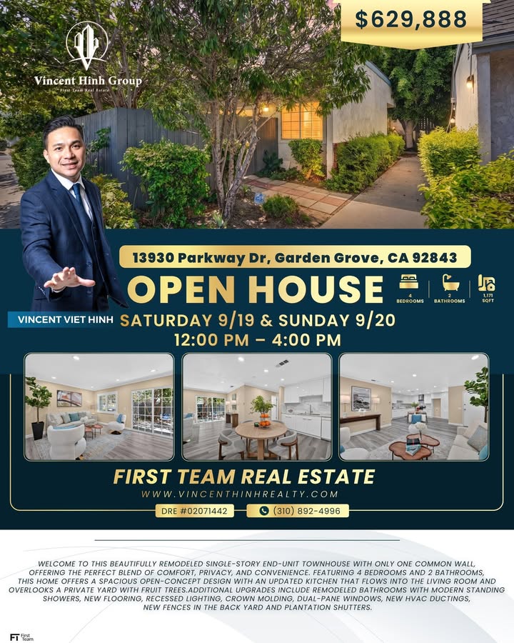 🔥 OPEN HOUSE THIS WEEKEND – GARDEN GROVE! 🔥 You’re...
