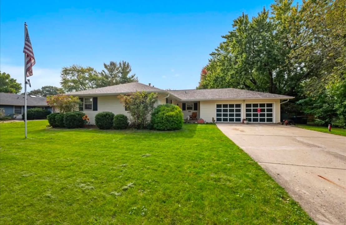 A ranch with three bedrooms, three FULL bathrooms, and a...