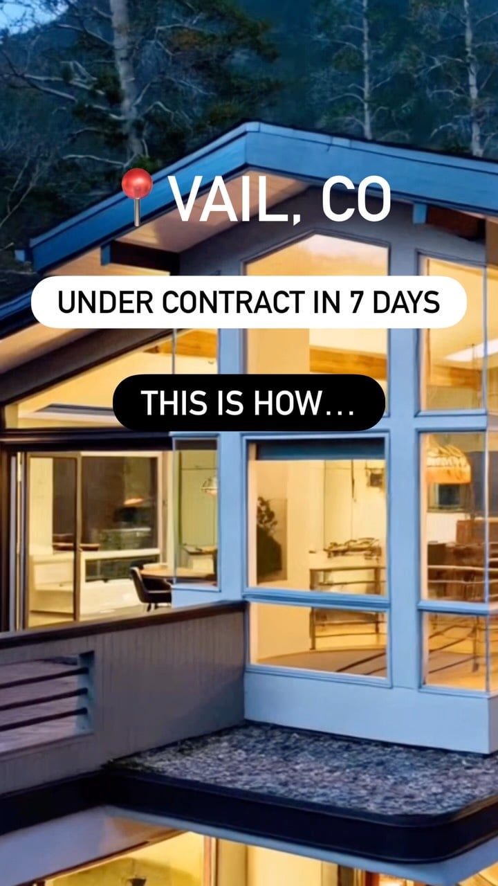 UNDER CONTRACT IN JUST 7 DAYS. Not because the market...