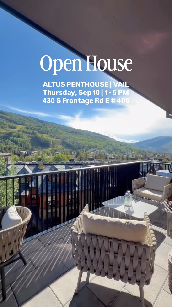 Open house today at Altus Penthouse 406 in Vail Village,...
