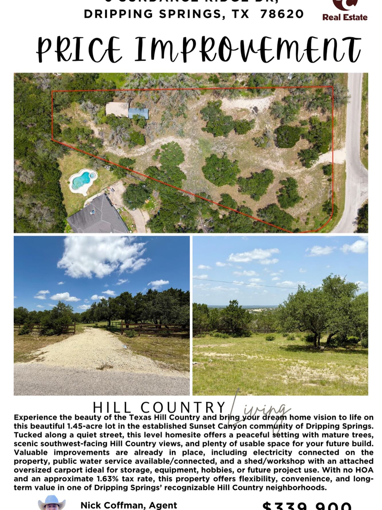 Instagram - Price Improvement! Sundance Ridge Dr, Dripping Springs, TX 78620 Now...