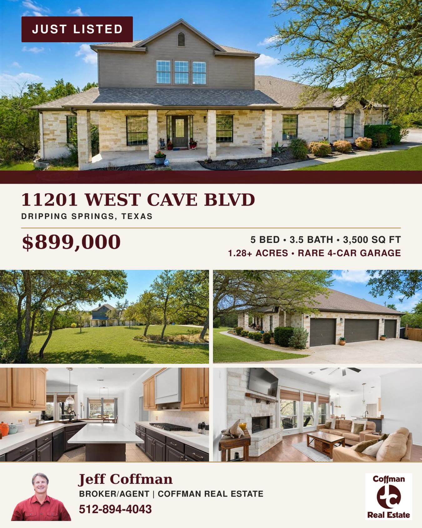Instagram - JUST LISTED IN DRIPPING SPRINGS 3,500 SQ FT | 5...